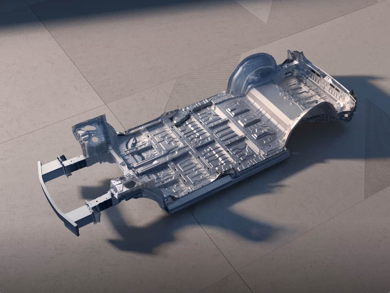 12000-тонный цельнолитой кузов с передней и задней частью